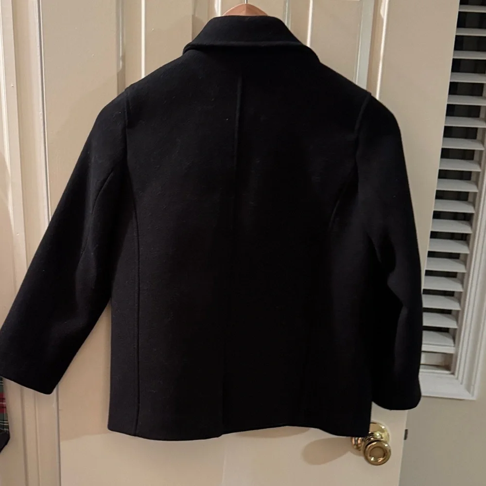 J. Crew Kids Classic Black Pea Coat